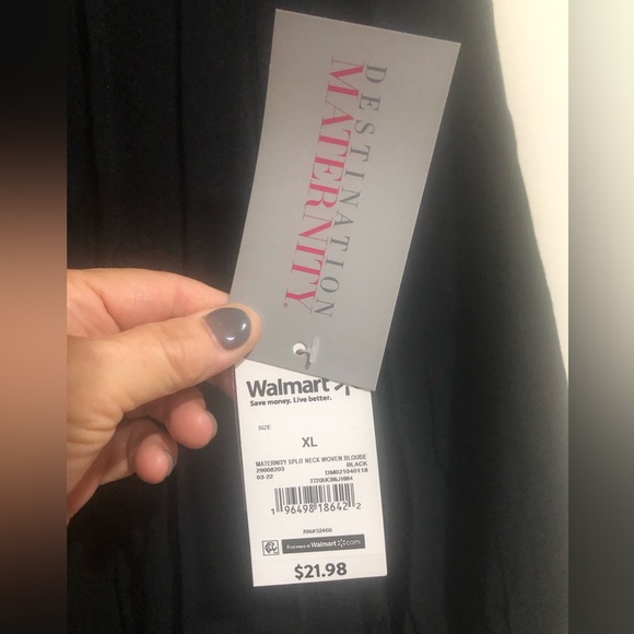 NWT Destination Maternity Long Sleeve Split Neck Blouse Size XL - Picture 8 of 10